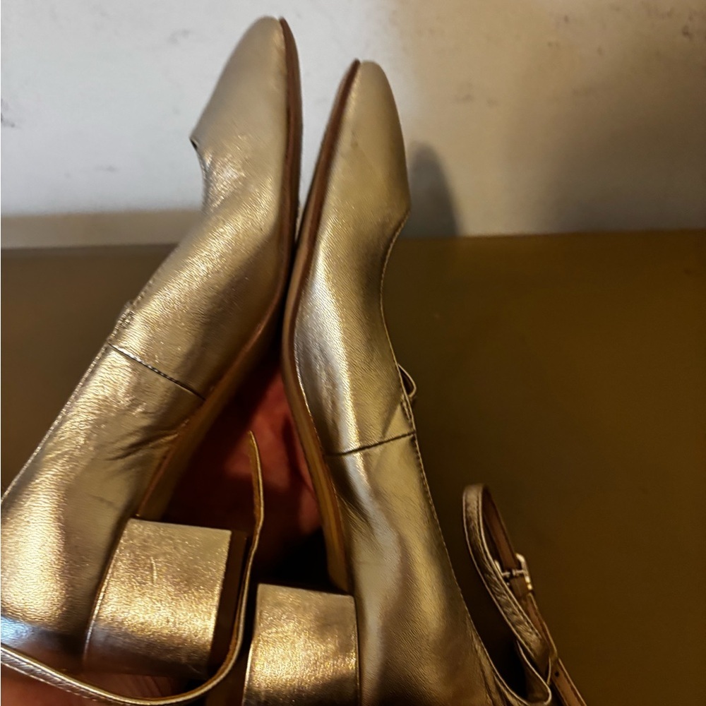 Sam Edelman Women's Metallic Heels 5 1/2 - Picture 4 of 6